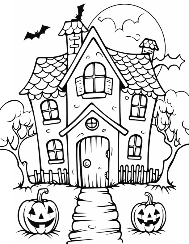 12 Printable Halloween Coloring Sheets: (Unique)! - The Graphics Fairy